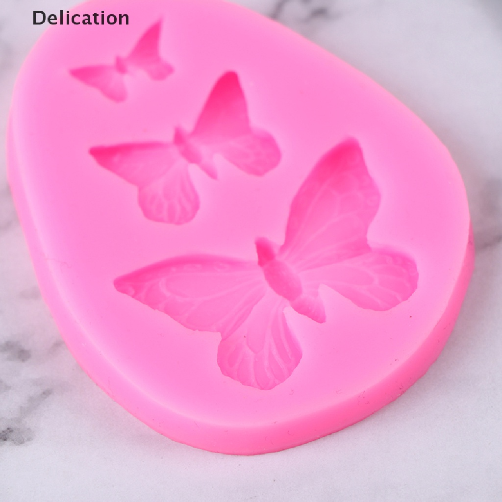 Khuôn Silicone Tạo Hình Bướm 3D Trang Trí Bánh DIY
