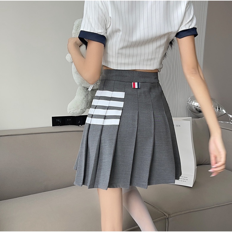 Chân Váy Chữ A Xếp Ly Lưng Cao Phong Cách Hàn Quốc Thời Trang Ngọt Ngào Cho Nữ