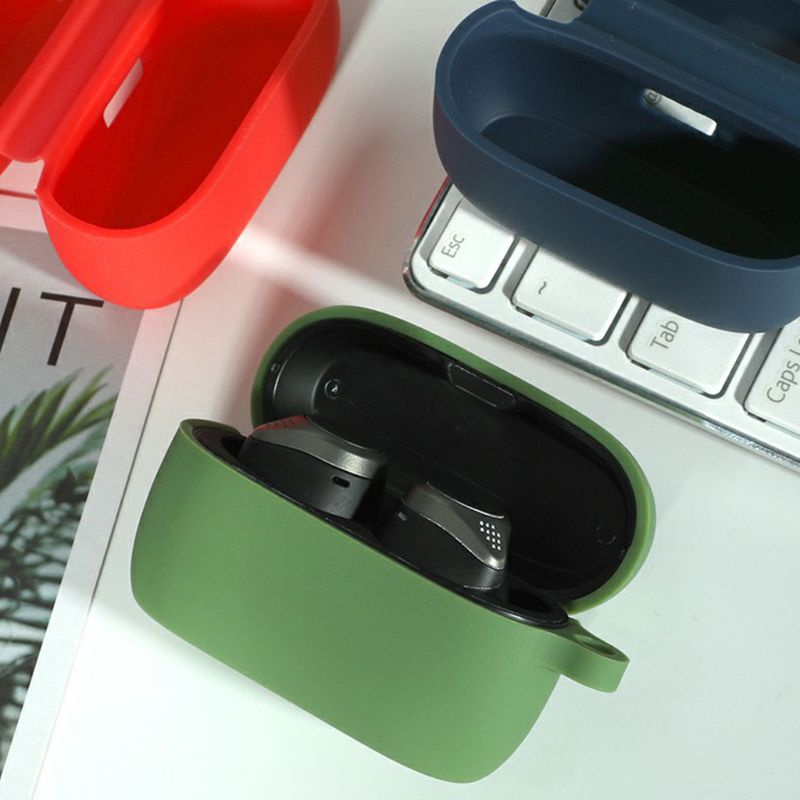 Vỏ bảo vệ hộp sạc tai nghe Bluetooth Jabra Elite Active 75t bằng silicon mềm chống sốc