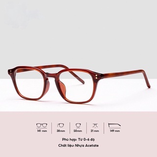 Gọng kính cận nam nữ wilson glasses mắt chữ nhật thanh mảnh màu sắc thời trang 1959