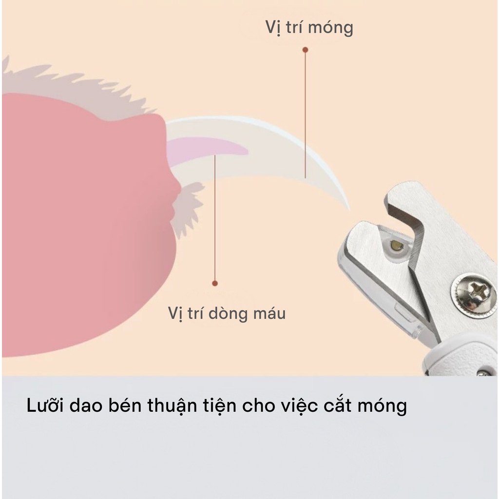 Kìm cắt móng cho chó mèo PETKIT có đèn Led