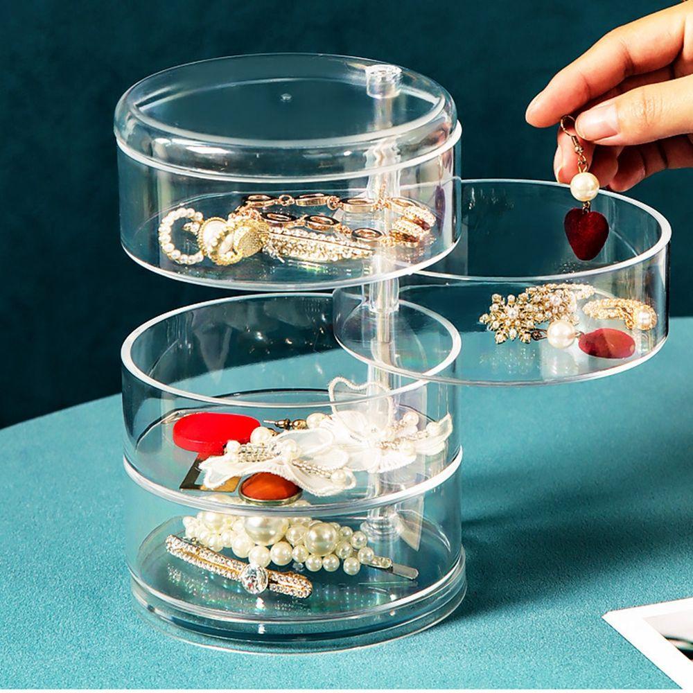 Hộp Đựng Trang Sức Nhiều Ngăn Đa Năng Có Thể Xoay Được