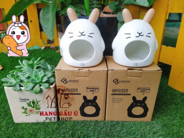 Nhà ngủ sứ Browny, mèo Maneki, bò sữa Bob cho hamster