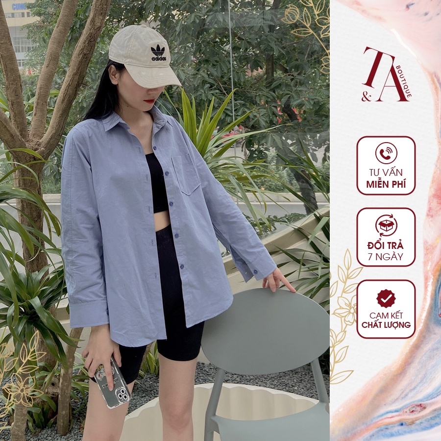 Áo Sơ Mi Nữ Màu Xanh CHIDU Chất Liệu Vải Thô Mềm Cao Cấp Thoáng Mát, Thời Trang - TA004-4 | BigBuy360 - bigbuy360.vn