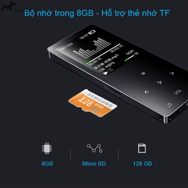 [Mã 155Elsale Giảm 7% Đơn 300K] [Bảo Hành 1 Đổi 1] Máy Nghe Nhạc Lossless Bluetooth Uniscom T580 8Gb