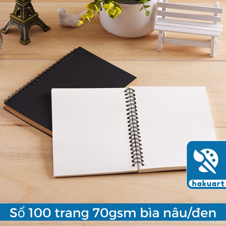 [Mã LIFEB04ALL giảm 10% tối đa 15K đơn 0Đ] Sổ vẽ chì 100 trang - Sketchbook - Giấy kem trơn 70gsm mỏng - Họa Cụ Hakuart