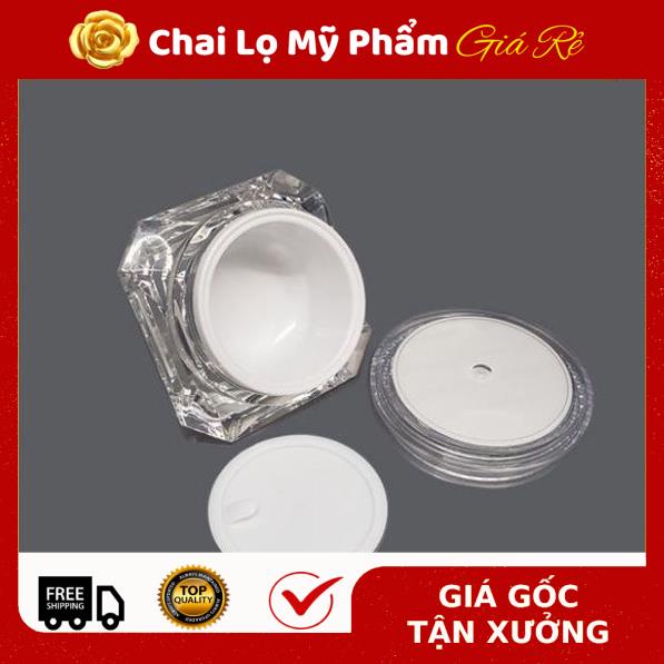 Hủ Đựng Kem ❤ RẺ VÔ ĐỊCH ❤ Hũ chiết mỹ phẩm kim cương 10g đựng kem , phụ kiện du lịch