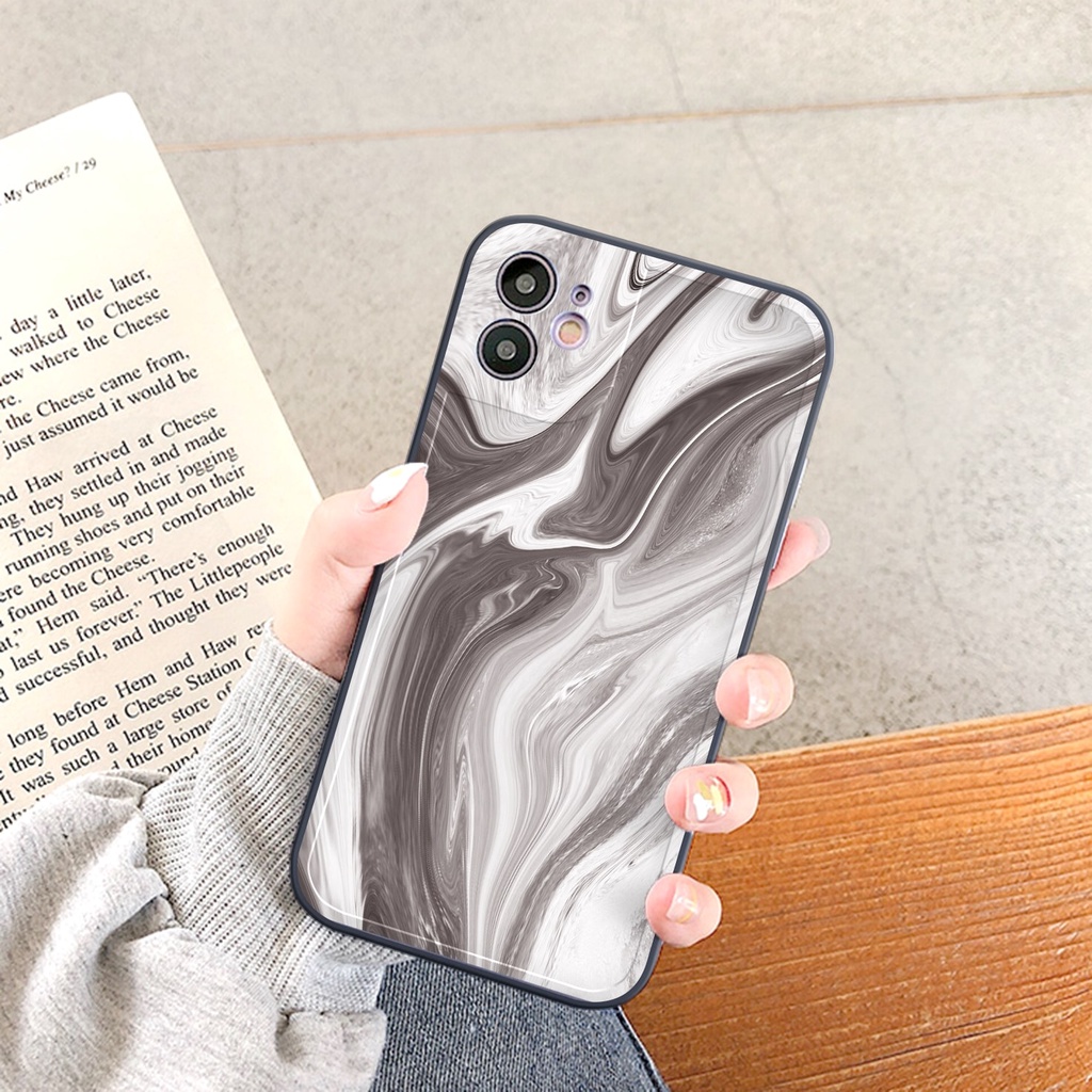 Ốp lưng iphone Marble bóng cạnh vuông 6/6plus/6s/6splus/7/7plus/8/8plus/x/xr/xs/11/12/13/pro/max/plus/promax