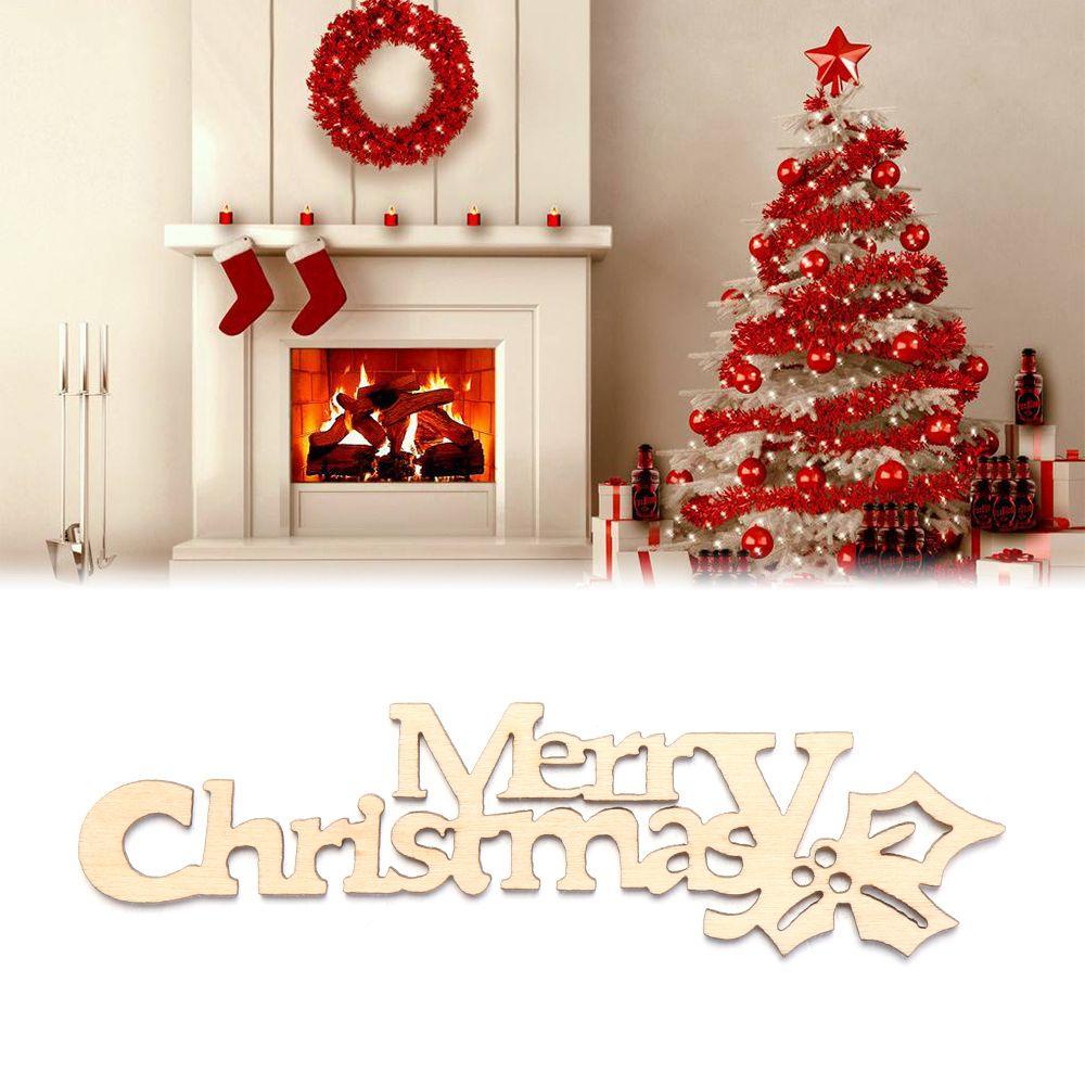 Set 10 Miếng Gỗ Khắc Chữ Merry Christmas Treo Trang Trí Tiệc