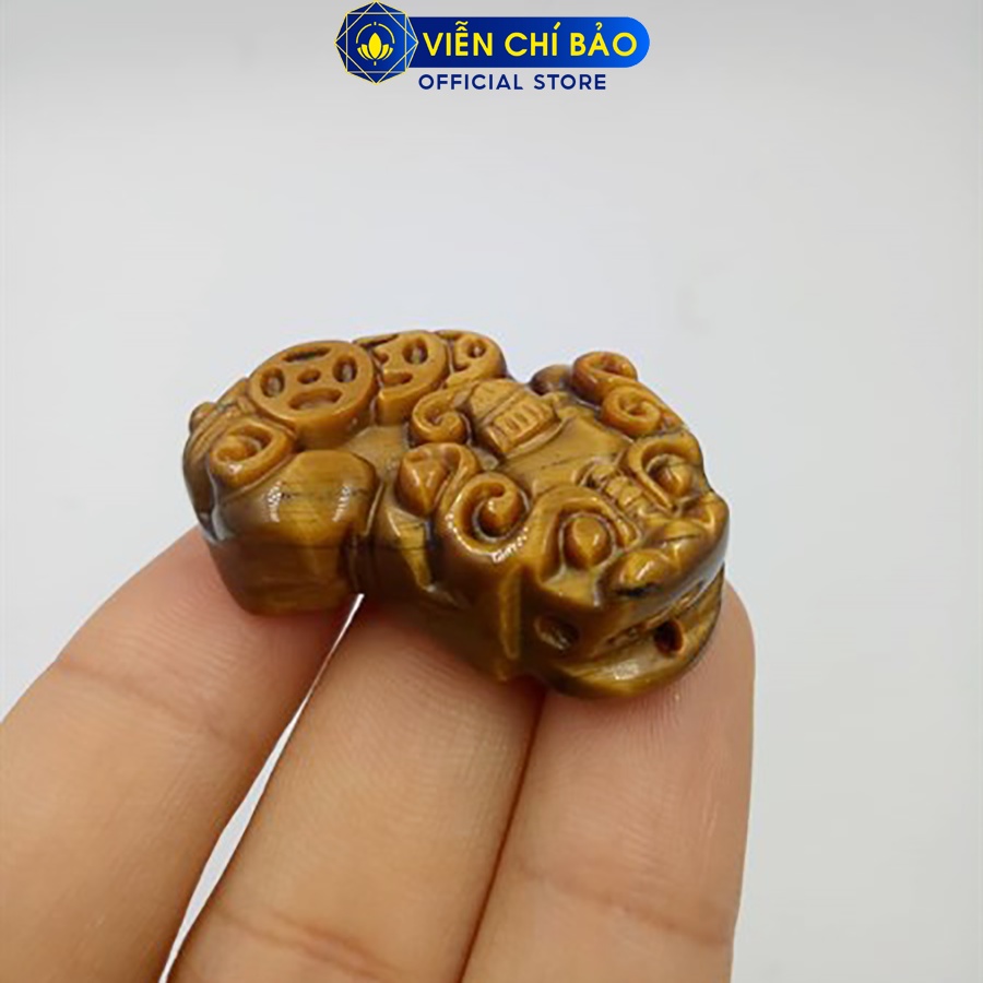 Mặt dây chuyền đá mắt hổ phong thủy Tỳ Hưu chất liệu đá tự nhiên thời trang phụ kiện trang sức Viễn Chí Bảo M200116