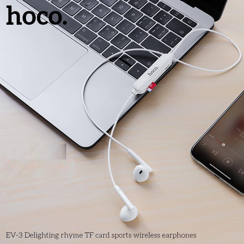 Tai nghe bluetooth nhét tai Hoco EV-3 V5.0 Hỗ trợ khe gắn thẻ nhớ - Hãng phân phối chính thức