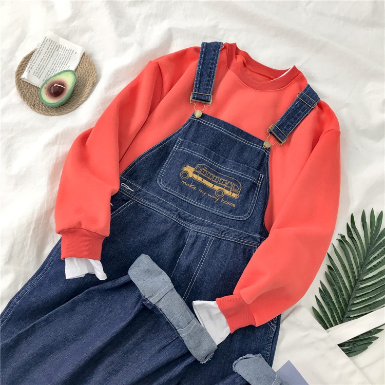 Yếm Bò Màu Đậm Oversize Nam Nữ | BigBuy360 - bigbuy360.vn