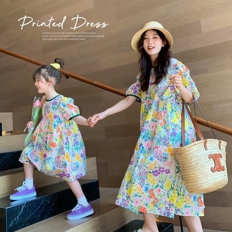 Đầm Hoa Thời Trang Mùa Hè Dễ Phối Đồ Cho Mẹ Và Bé