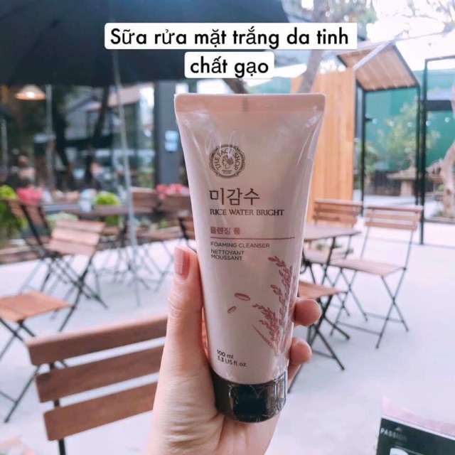 Sữa rửa mặt gạo Rice water bright cleansing Foam