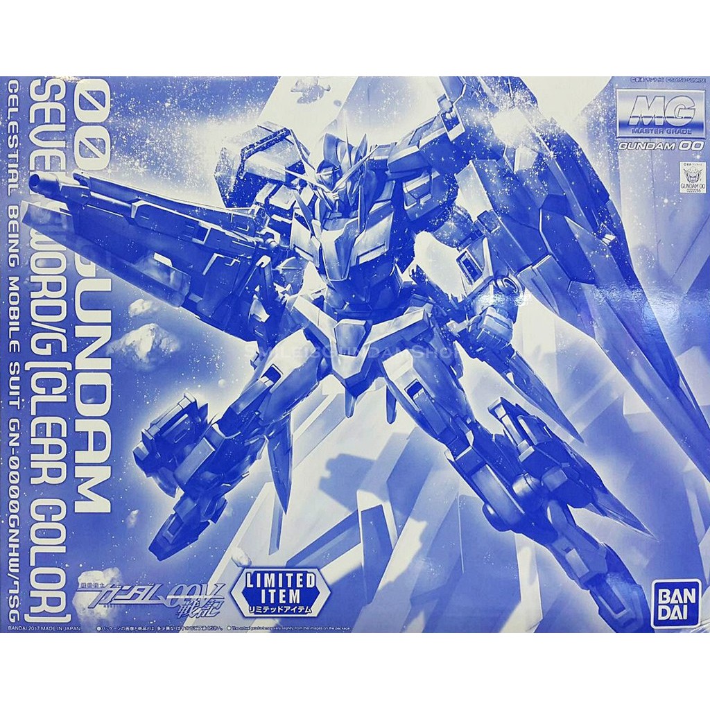 Mô Hình Gundam MG 00 Seven Sword Clear Color 1/100 P-Bandai Master Grade Đồ Chơi Lắp Ráp Anime Nhật