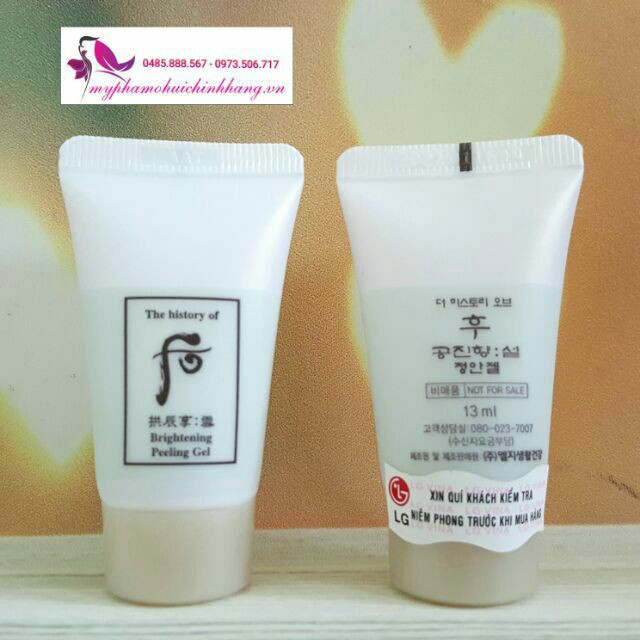 Mua 5 tặng 1 - Gel tẩy tế bào da chết sáng da Whoo Brightening Peeling Gel 13ml - mỹ phẩm Ohui chính hãng - mặt nạ kì