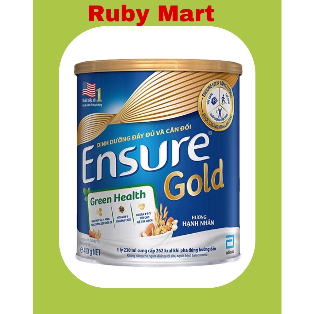 Sữa Ensure Gold Green Health Đạm thực vật 400g