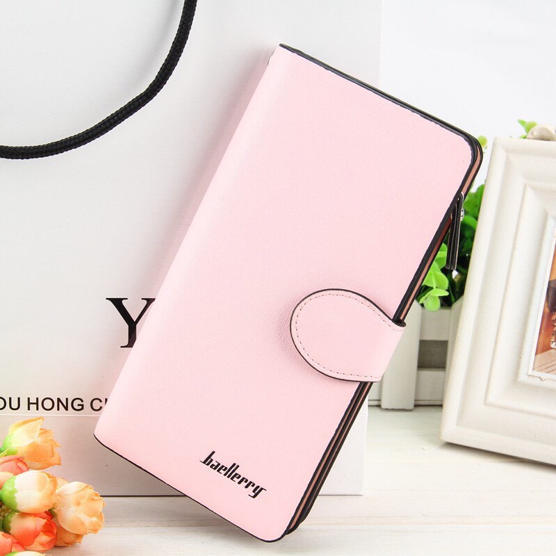 Ví Nữ Baellerry Cầm Tay Cao Cấp màu hồng Nhạt VCT302HN