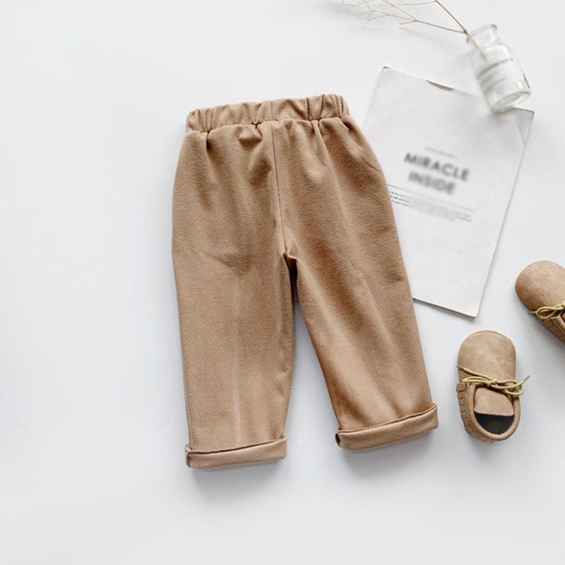 Quần dài màu trơn thời trang Hàn Quốc cho bé