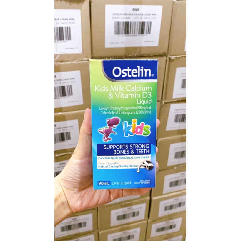 Bổ sung Canxi cho bé Ostelin Kids Milk Calcium & Vitamin D3 Liquid 90ml