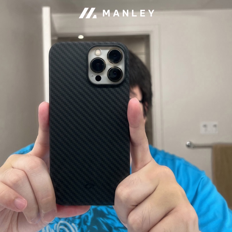 Ốp lưng Pocketo chất liệu Aramid Fiber cho iPhone 12, 13 Sợi Kevlar | Siêu mỏng, siêu bền