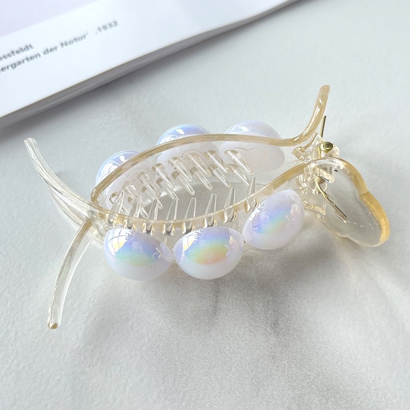 Kẹp càng cua galaxy cầu vồng và ngọc trai nhân tạo TIMSTORE phụ kiện thời trang hàn quốc