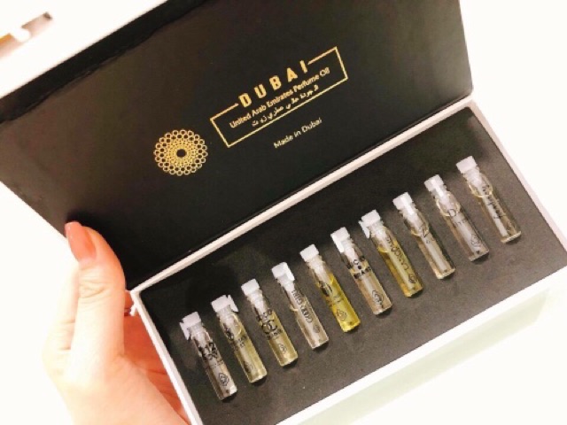 [Bán sỉ] Set thử nước hoa tinh dầu dubai, 10 mùi -20ml, hàng nội địa, số lượng hạn chế! | BigBuy360 - bigbuy360.vn