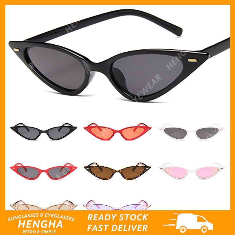 Kính râm mắt mèo UV400 cỡ nhỏ phong cách cổ điển hàng mới