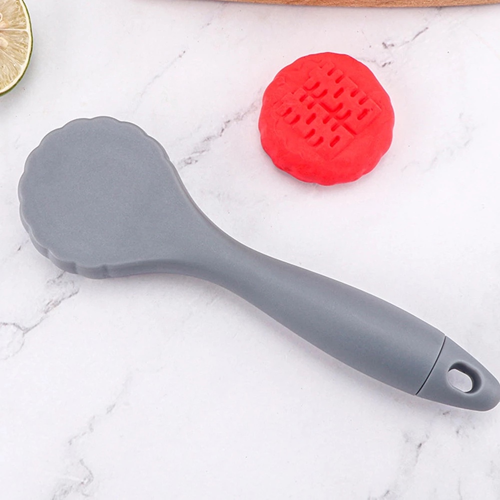 Dụng cụ làm bánh Khuôn bánh trung thu hình hoa Dụng cụ nhà bếp màu xám Khuôn bánh trung thu PР Khuôn bánh trung thu Lễ hội Khuôn bánh trung thu Khuôn ép nhựa Bánh quy cắt thịt veel