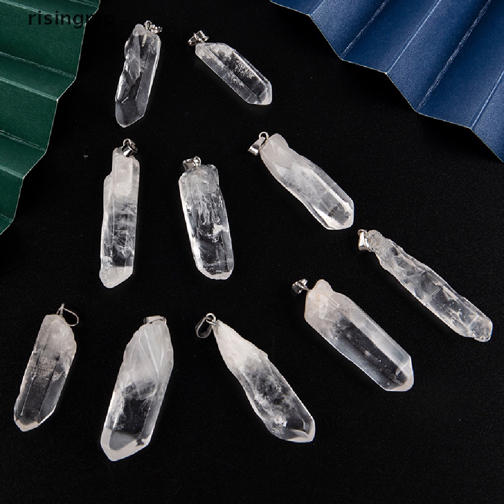 Mặt Dây Chuyền Bằng Đá Thạch Anh Tự Nhiên Trong Suốt DIY ♨Trên đó