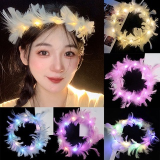 Vòng hoa đội đầu có đèn led phát sáng độc đáo cho nữ