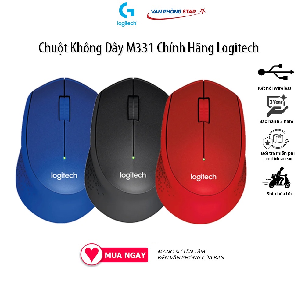 Chuột LOGITECH M331 Silent plus cảm biến laser pin AA tuổi thọ 24 tháng bảo hành 3 năm tại VANPHONGSTAR