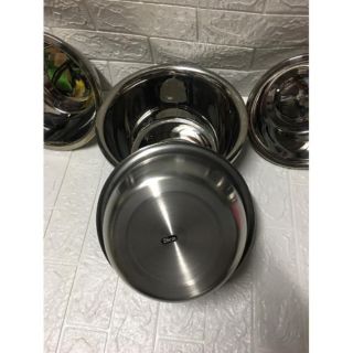 1 bộ 3 thau chộn inox 304 cao cấp.size 22-24-26