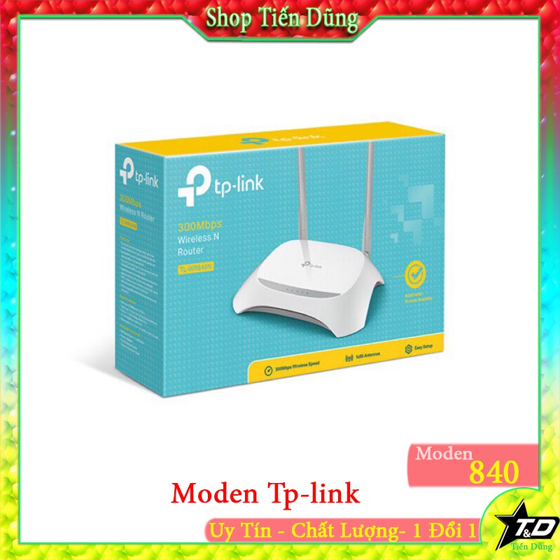 Bộ Phát Wifi TP-Link 840N 2 râu chuẩn tốc độ 300 Mbps Giá Rẻ Sóng Khỏe