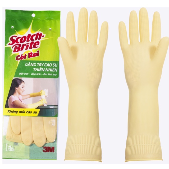 Găng tay cao su Scotch Brite 3M - Dai Bền Tiện Lợi - Găng Tay Rửa Chén Vệ Sinh