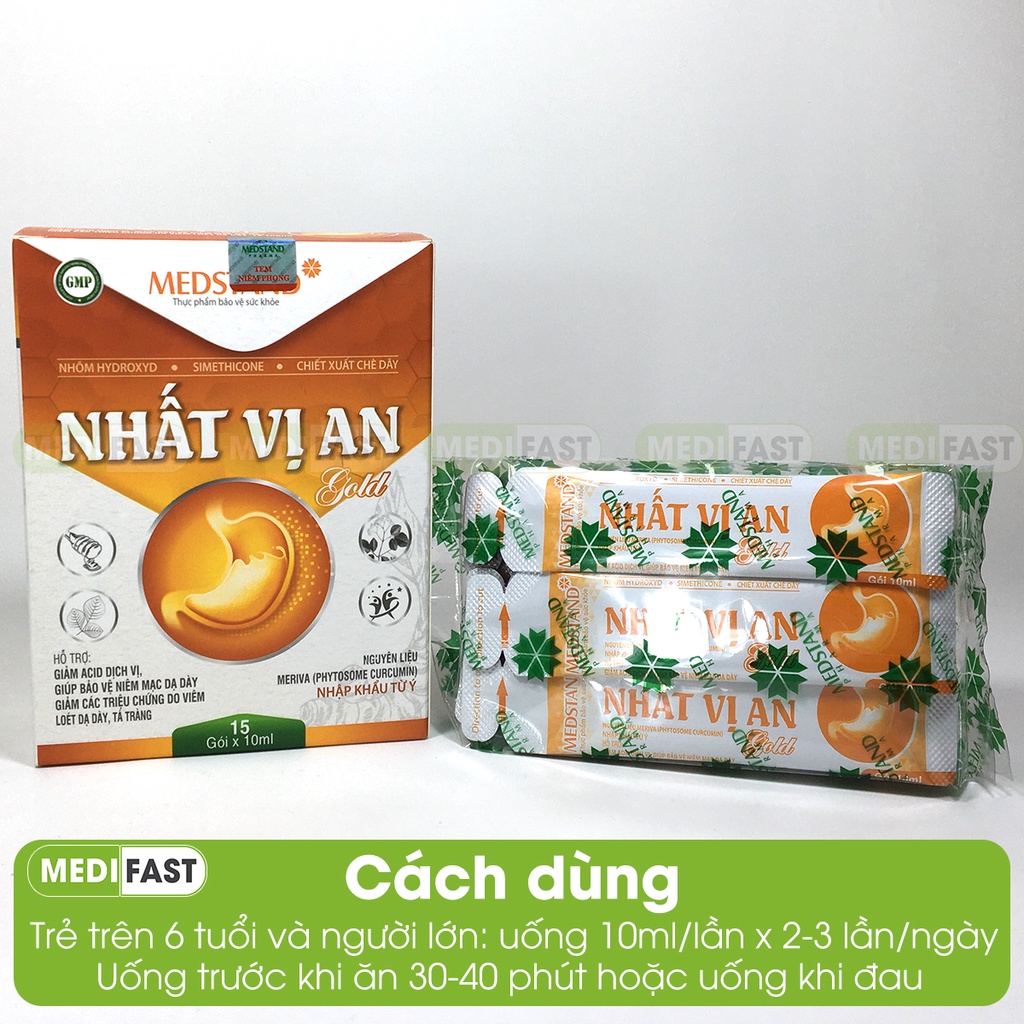 Nhất Vị An Gold hộp 15 gói Gel giảm đau dạ dày từ chè dây, mật ong, cam thảo, tam thất  - Không còn nỗi lo đau dạ dày