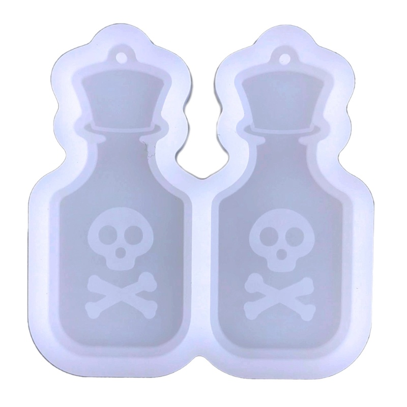 Khuôn Silicone Làm Mặt Dây Chuyền Hình Đầu Lâu / Chai Rượu Độc Đáo