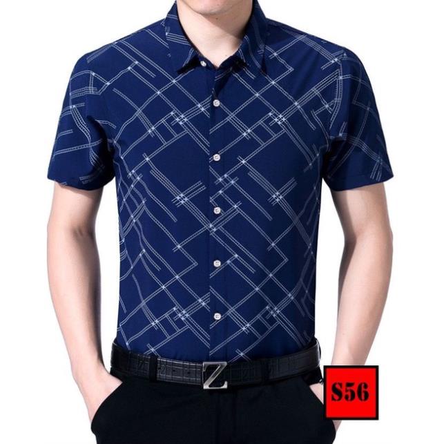 Áo Sơ Mi Nam Tay Dài Vải Lụa Hàn Họa Tiết In Tinh Tế - Co Giãn Thấm Hút Mồ Hôi. Form Chuẩn Hàn Quốc.
