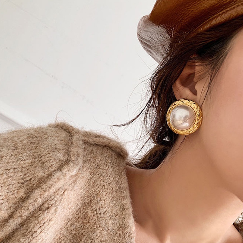 Bông Tai Mạ Bạc Đính Ngọc Trai Nhân Tạo Thời Trang 2022