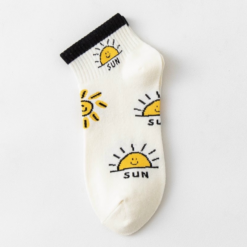 Sét 10 Đôi Tất Nữ Cổ Thấp Cotton Smile Nhiều HÌnh Siêu Xinh