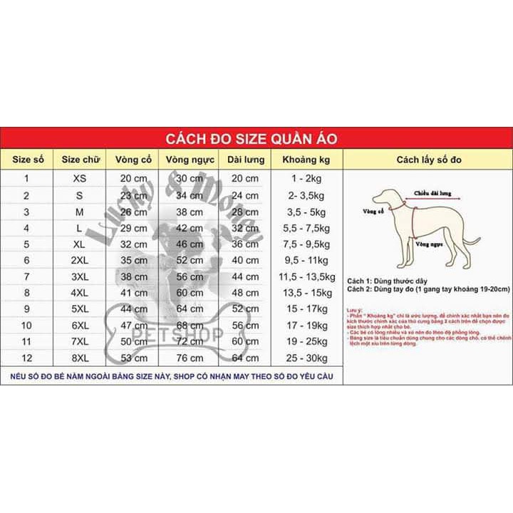 ÁO 2 TAY CHÓ MÈO SIZE LỚN 1-30KG