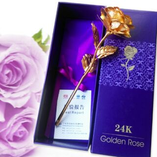 Hoa Hồng Mạ Vàng 24k ( Box Đẹp )