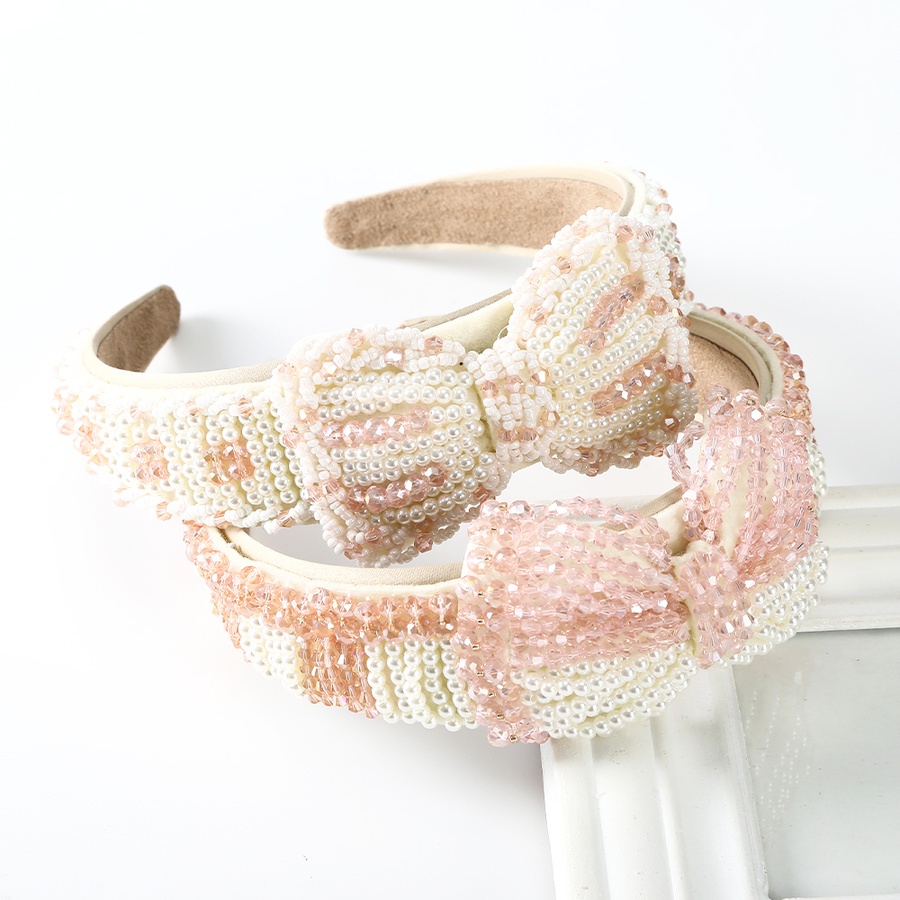 Mới Băng Đô Cài Tóc Bản Rộng Đính Hạt Ngọc Trai Thanh Lịch Cho Nữ