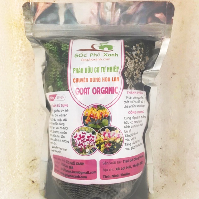 Phân dê hữu cơ nguyên chất Goat Organic chuyên bón hoa lan