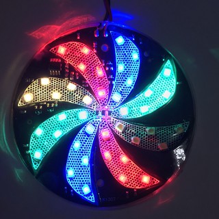 Đèn led trang trí xe máy ô tô - quạt 8 cánh