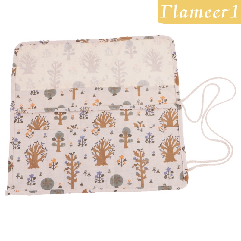 [flameer1] Túi Cuộn Đựng Cọ Vẽ Tranh Sơn Dầu Bằng Vải Canvas 20 Ngăn
