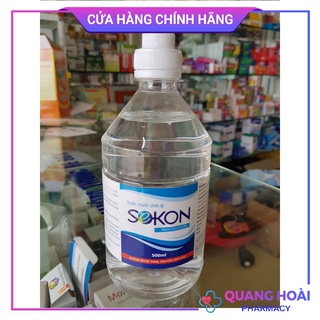 Nước muối sinh lý Sekon chai 500ml ( Natriclorid 0,9% )