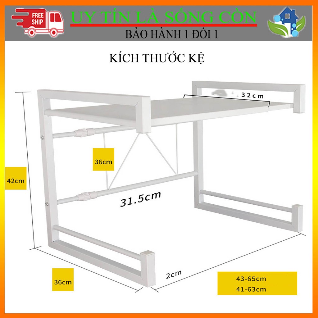 (BH 1 ĐỔI 1) KỆ ĐỂ LÒ VI SÓNG NỒI CƠM LÒ NƯỚNG NỒI CHIÊN KHÔNG DẦU 2 tầng, Kệ bếp đa năng inox điều chỉnh kt