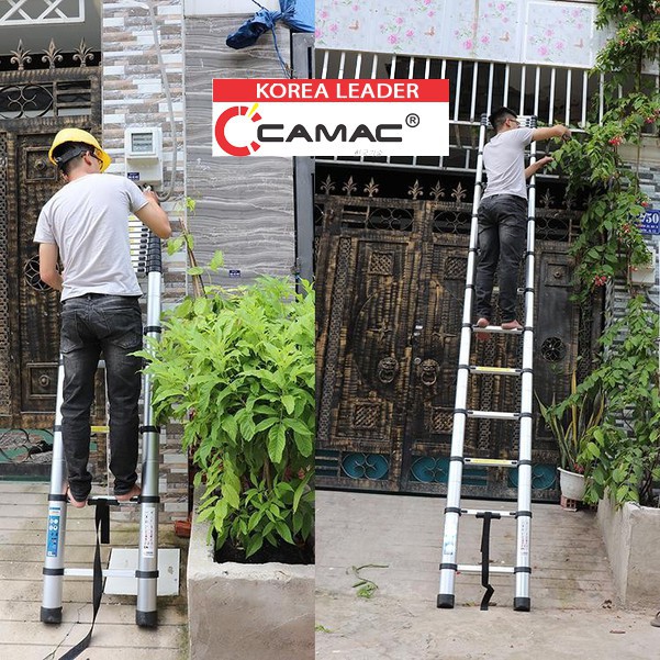 Thang nhôm rút đơn cao cấp 2.6m PRO CAMAC Hàn Quốc. Kiểm tra hàng trước khi nhận sản phẩm. Bảo hành 24 tháng tại hãng