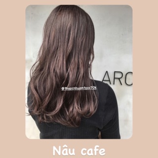 Thuốc nhuộm NÂU CAFE KHÔNG CẦN TẨY ( tặng trợ dưỡng, găng tay)